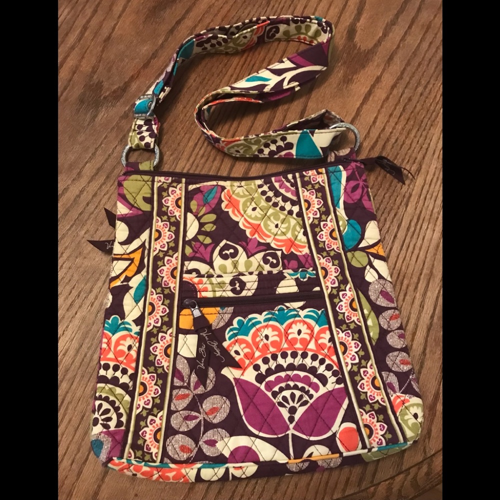 Vera Bradley Plum Crazy Crossbody Purse